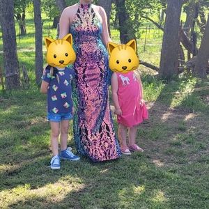 Prom Homecoming/Hoco Formal Dress Sz 9 Iridescent